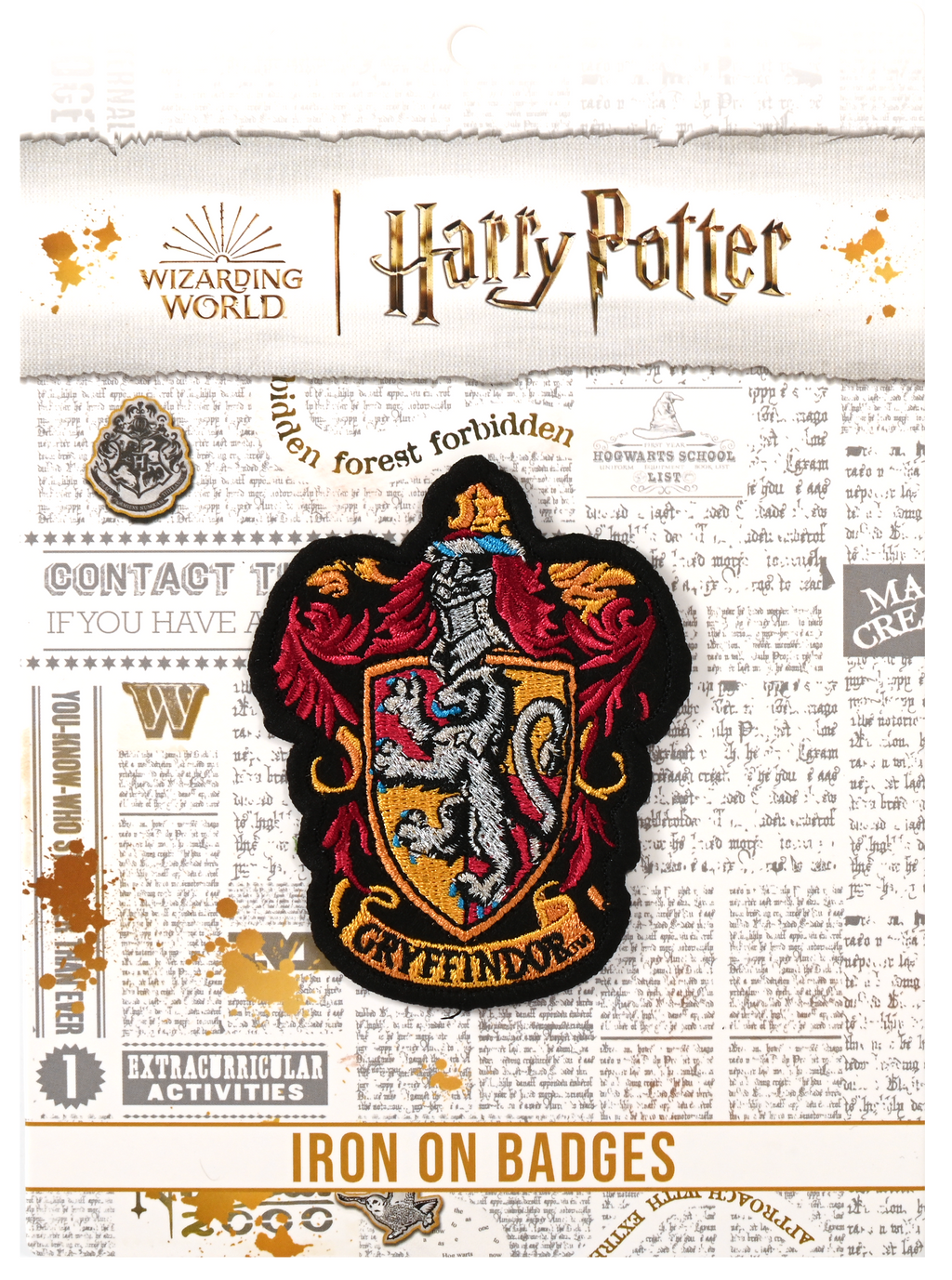 Harry Potter Gryffindor Iron On Badge