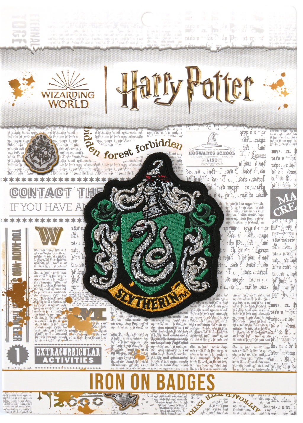 Harry Potter Slytherin Iron On Badge