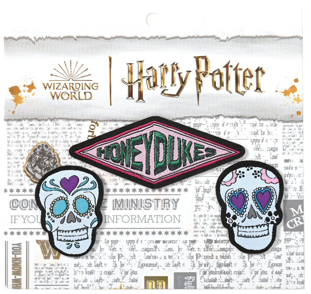 Harry Potter Honey Dukes & Sugar Skull Iron On Badge