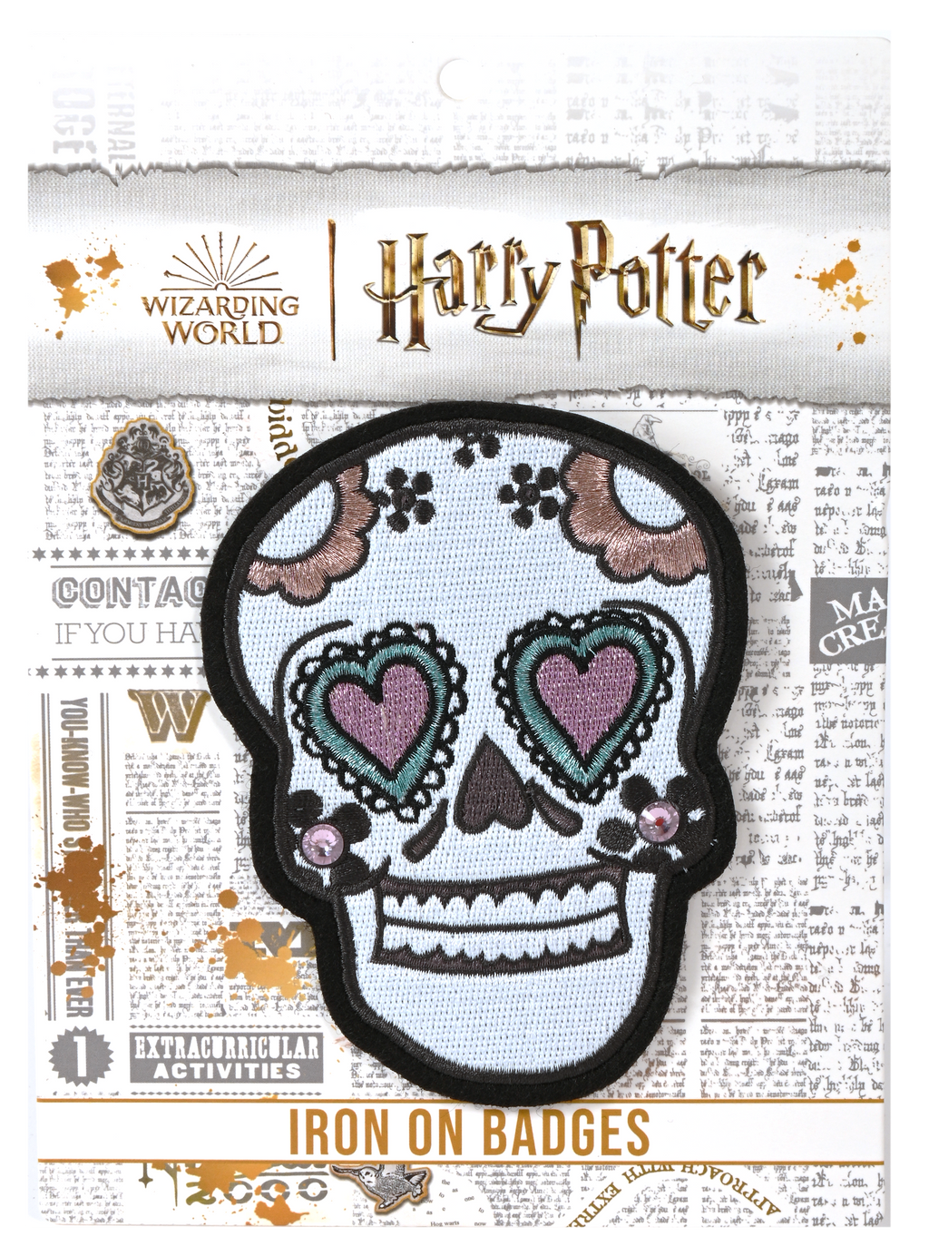 Harry Potter Honey Dukes Sugar Skull Iron On Badge
