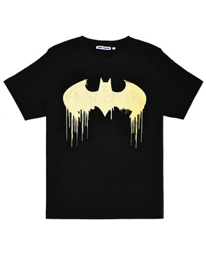 Men's Batman Gold Foil Drip Logo Tee