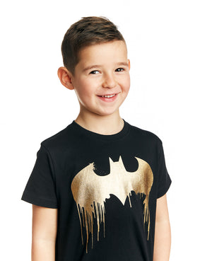 Batman Gold Foil Drip Logo