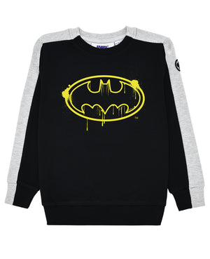 Batman Colour Block Neon Spray Logo Sweatshirt