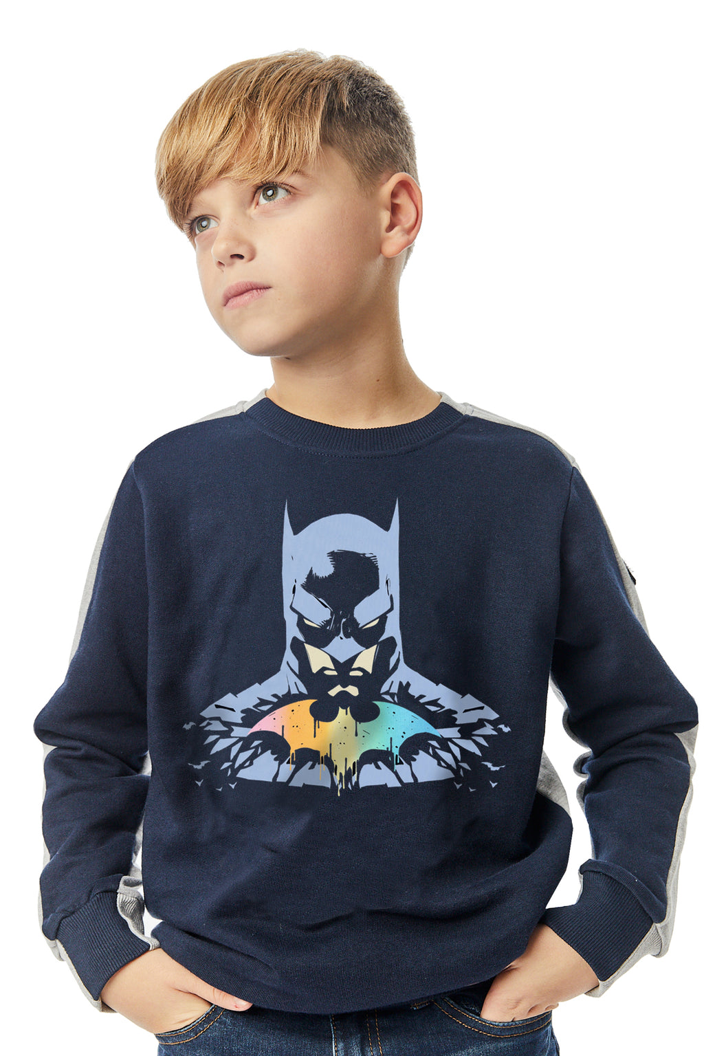 Batman Colour Block Kids Sweatshirt