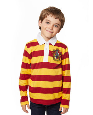 Kids Harry Potter Gryffindor Rugby Long Sleeve Stripe Tee