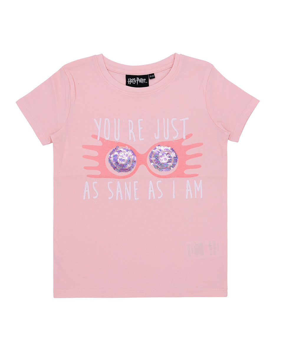 Harry Potter Luna lovegood Flip Sequin Kids T-Shirt