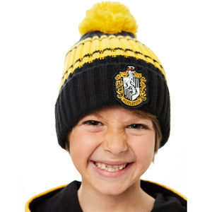 Kids Hufflepuff Chunky Knit Beanie