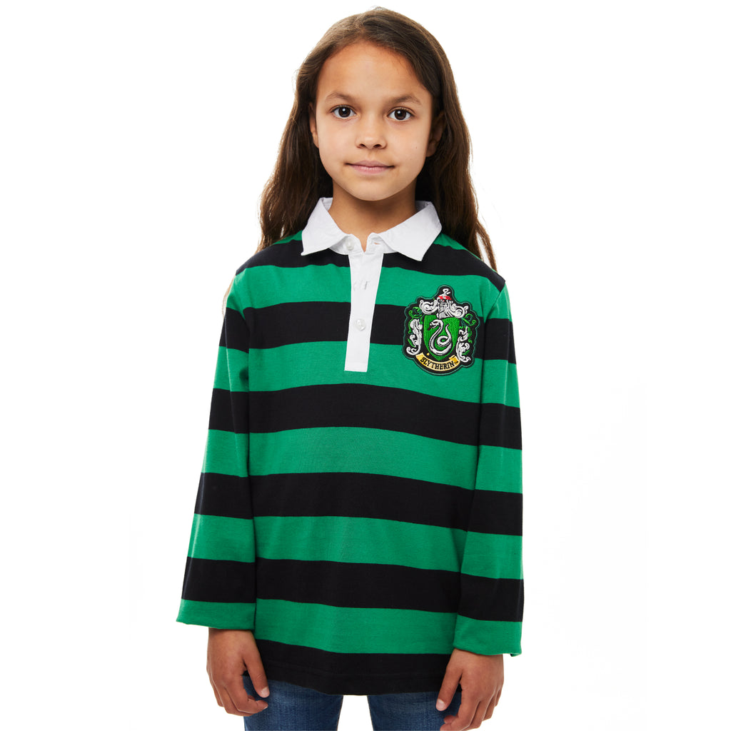 Slytherin Rugby Kids Long Sleeve Stripe T-Shirt