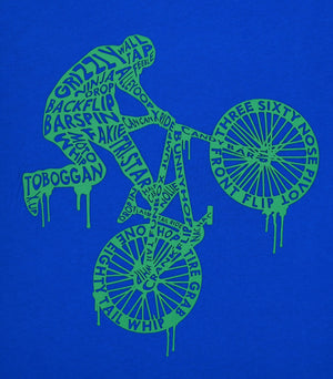 Fabric Flavours Blue Graffiti Printed Over Sized T shirt