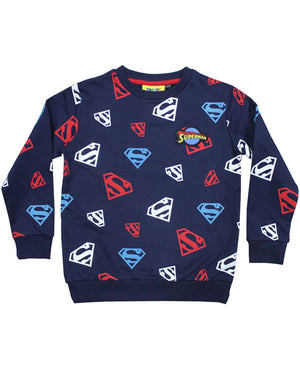 Superman Glow In The Dark Repeat Print Sweatshirt