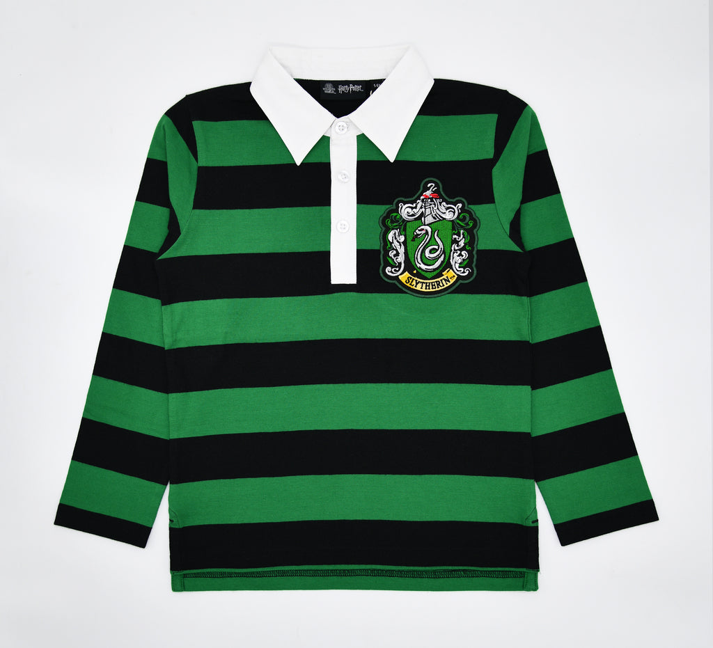Slytherin Rugby Kids Long Sleeve Stripe T-Shirt