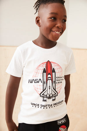 NASA Neon Red Space Shuttle Programme Tee