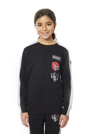 NASA Badge Print Sweatshirt