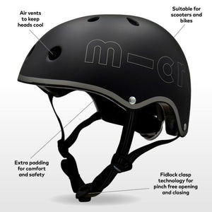 Micro Deluxe Helmet - Black (Available in store collection only)