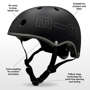 Micro Deluxe Helmet - Black ( Available in store collection only )