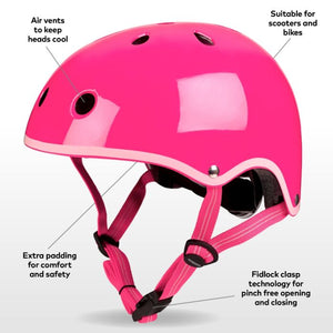 Micro Deluxe Helmet - Neon Pink ( Available in store collection only )