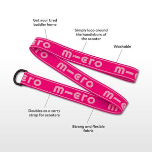 Micro Pull & Carry Strap - Pink ( Available in store collection only )