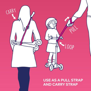 Micro Pull & Carry Strap - Pink ( Available in store collection only )